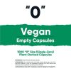Nutricost Empty Capsules Size 0 Vegan - 1,000 Clear Empty Plant-Based Supplement Capsules
