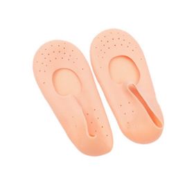 1pair Breathable And Soft Silicone Socks For Men And Women; Reusable Socks For Foot Pressure Relieve; Protectors Silicone To Prevent Foot Dry (Color: NUDE, size: S)
