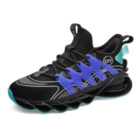 Men Mesh Casual Shoes Running Basketball Soft Sole Sneakers Splicing Hot Sale Gym Comfortable Summer Leisure Breathable Footwear (Color: Black purple, size: 43)