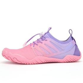 Unisex Hot Fitness Sneaker Cross-Training Crossfit Shoes High Quality Soft Comfortable Breathable Mesh Tennis Yoga Gym Treadmill (Color: pink purple, size: 40)