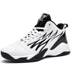 Basketball Shoes Breathable Cushioning Anti-Slip Wear-Resistant Sneakers Gym Training Sports Basketball Sneakers Women (Color: White, size: 37)