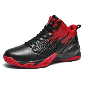 Basketball Shoes Breathable Cushioning Anti-Slip Wear-Resistant Sneakers Gym Training Sports Basketball Sneakers Women (Color: Red, size: 46)