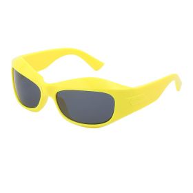 Punk K Sunglasses Men's Amazon Explosive Cycling Sports Sunglasses Women's Glasses Wholesale (Color: C11 bright solid color yellow all gray)