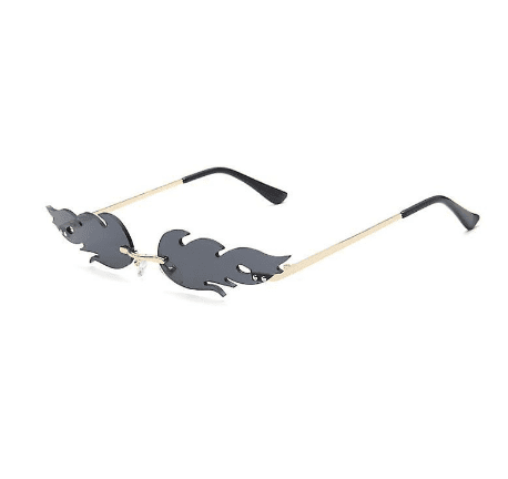 Sunglasses Rimless Wave Glasses Fire Shape Glasses Eyewear For Party Sunglasses Rimless Wave Glasses Fire Shape Glasses Eyewear For Party