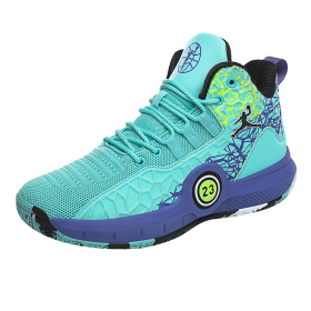 Men's Basketball Shoes High Top Sneakers Breathable Trend Men's Sneakers Walking Shoes Gym Training High Quality (Color: moonlight, size: 39)