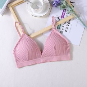 Women Yoga Sports Bras Triangle Cup Underwear Female Breathable Wrapped Tube Top Sexy Beauty Back Adjustable Sling Bra Vest (Color: pink, size: Free Size)