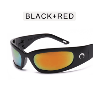 Millennium Style Sports Cycling Glasses With A Sense Of Future Technology Sunglasses (Color: Red)