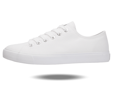 Fear0 NJ Unisex Retro Minimal All White Skateboard Sneaker Canvas Shoes (size: Women 13/Men 12)