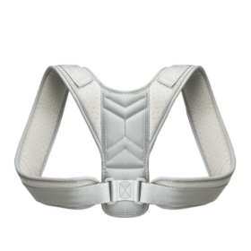 Women Men Univeral Adjustable Back Posture Corrector Shoulder Straightener Brace Neck Pain Relief (Chest Circumference: 47-59 inch, Color: Gray)