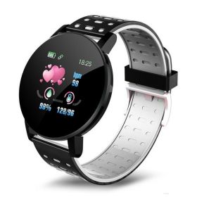 119 Plus Heart Rate Blood Pressure Sports Fitness Smart Watch (Color: grey)