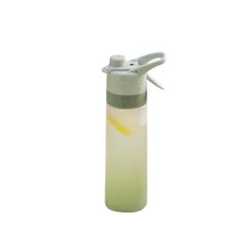 Outdoor Sports Fitness Travel Water Bottle Straight Drink Spray Water Bottle (Color: green, Type: Sports Accessories)